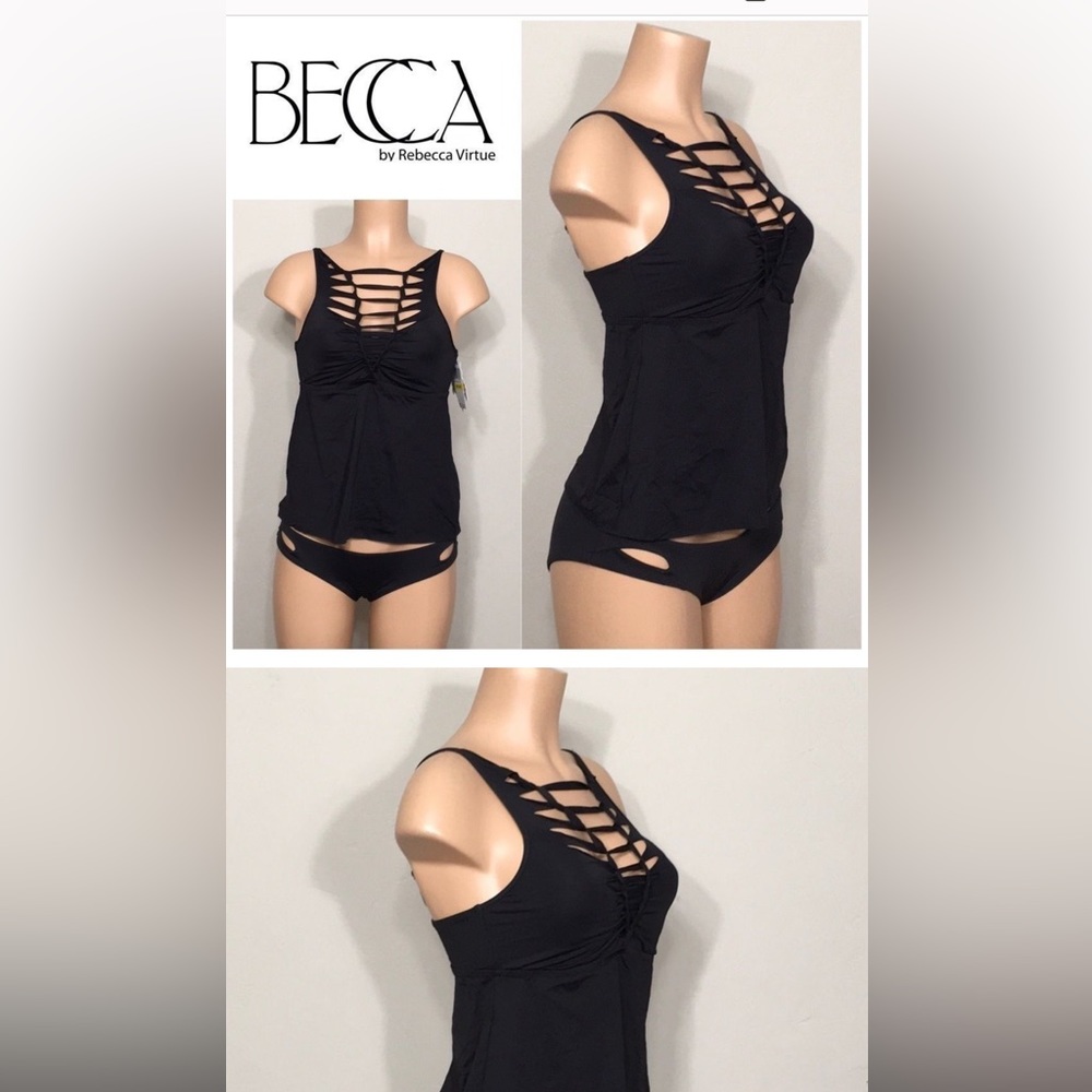 New. BECCA destroyed tankini set. NWT